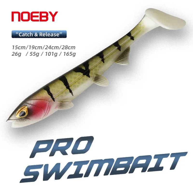

Мягкая приманка Noeby, 15 см/26 г, 19 см/55 г, 24 см/101 г, 28 см/165 г, Тонущая рыболовная приманка, рыболовная приманка на щуку, свимбейт, искусственный Воблер для окуня