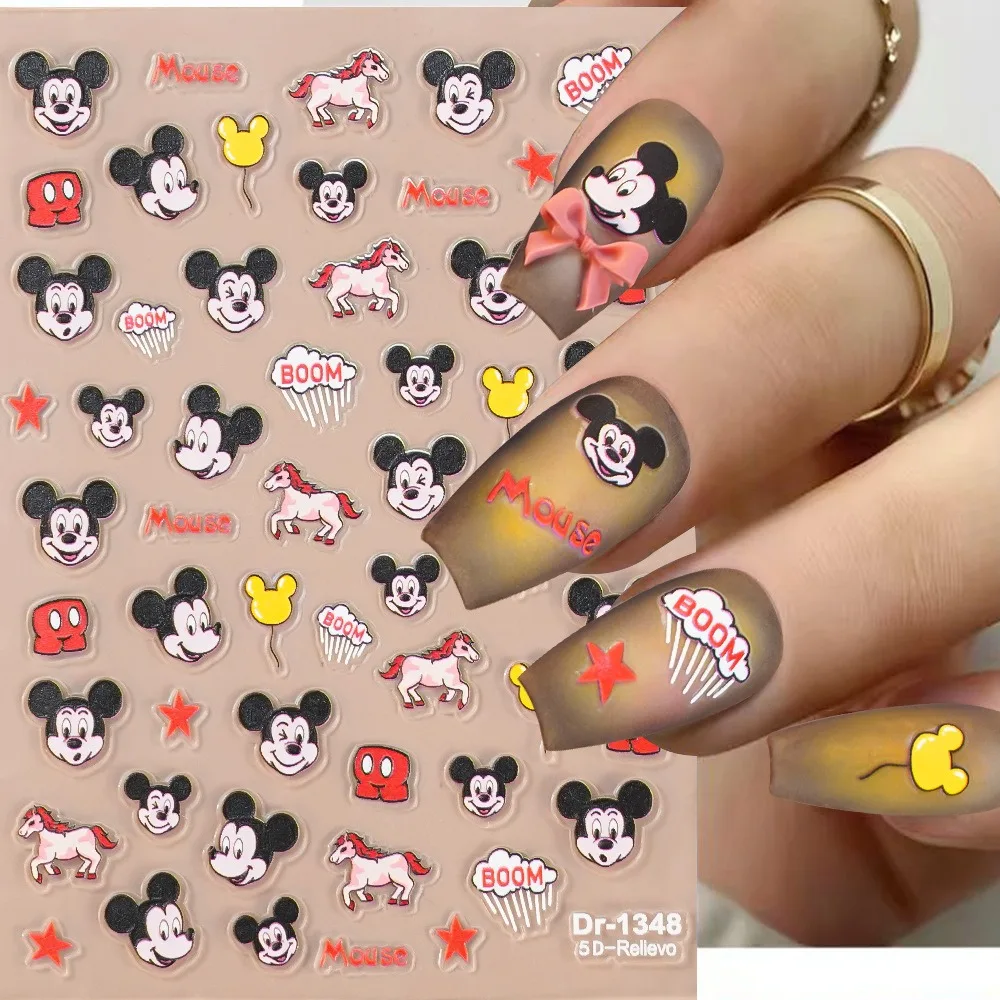 Stickers Ongles Mickey Mouse 5D Relief – Nail Art Disney