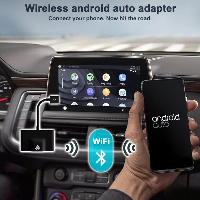 Android Auto Wireless Adapter, Android Auto USB C Dongle für Android  Autoradio, für OEM Wired Android Auto Cars ab 2016-2023, Unterstützt USB &  Type-C