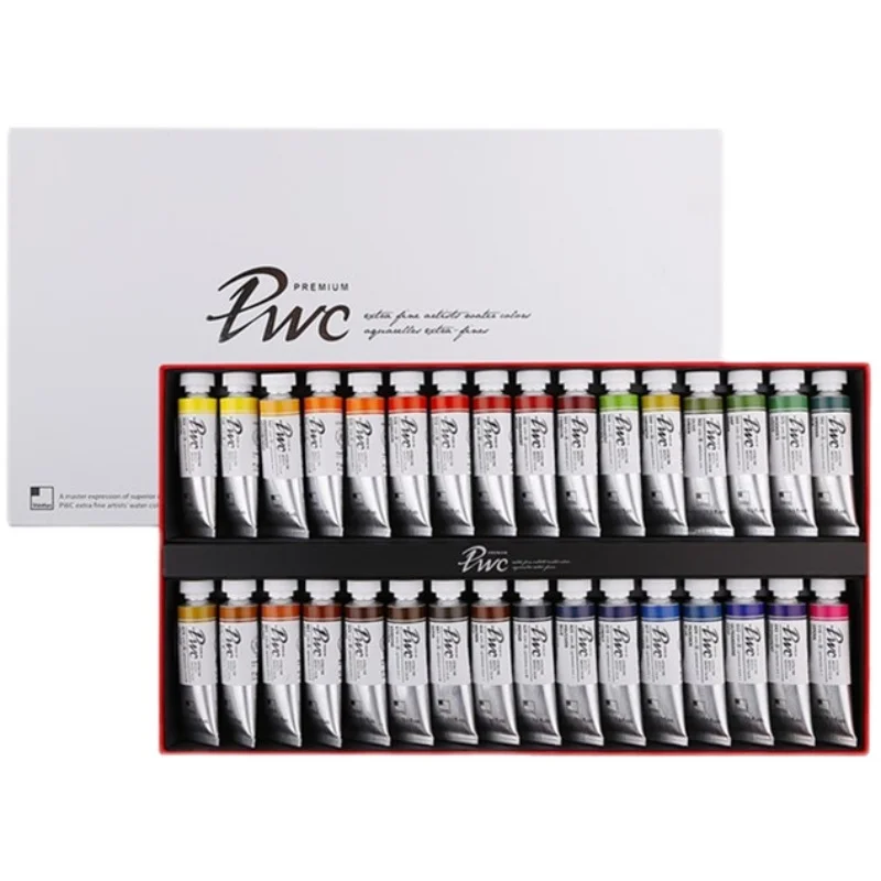 Korean original SHINHAN artist watercolor set PWC series transparent Acuarela 15ml 32 color painting paint art supplies