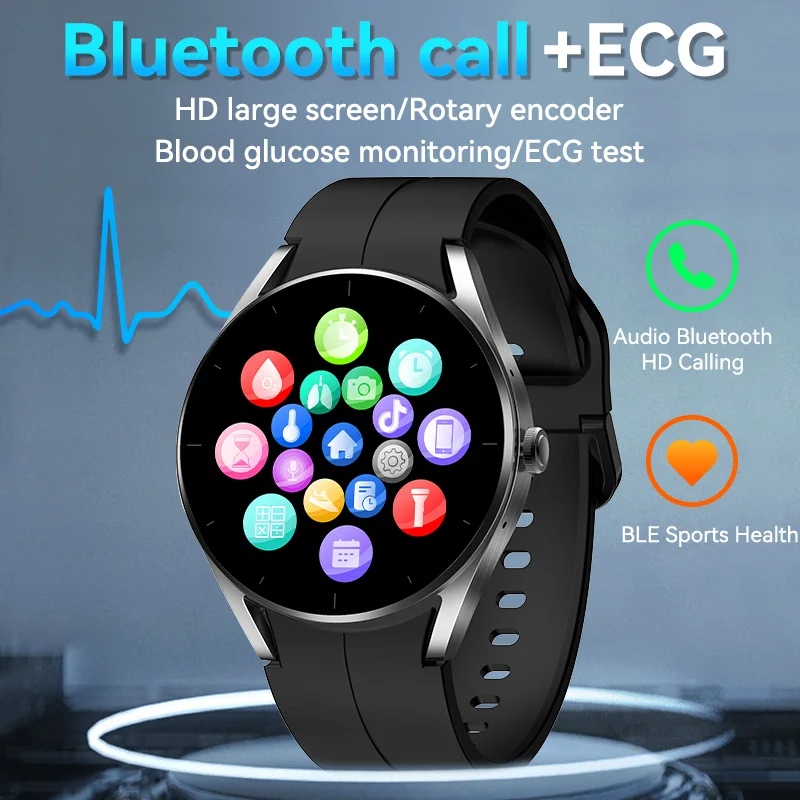 

2023 New Smart Watch ECG Smartwatch Bluetooth Call Smart Watches For Men Women Monitor Health Non-invasive Blood Sugar Monitor