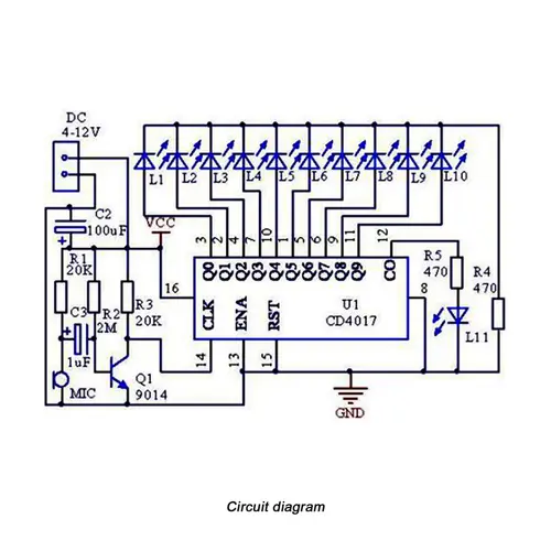DIY Electronic Kit Module Voice Activated LED Water Light Kit CD4017 Lantern Control Fun Electronic Production Teaching Training - Image 3