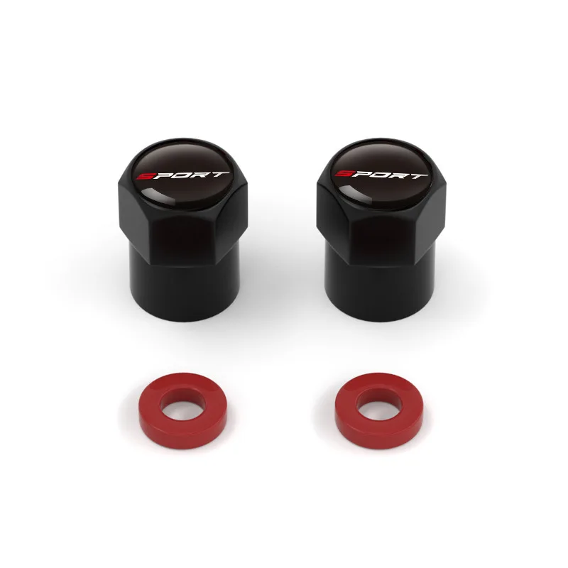 Tire Valve Caps 4Pcs Sporty Aluminum For Automobiles Motorcycles Trucks Bikes