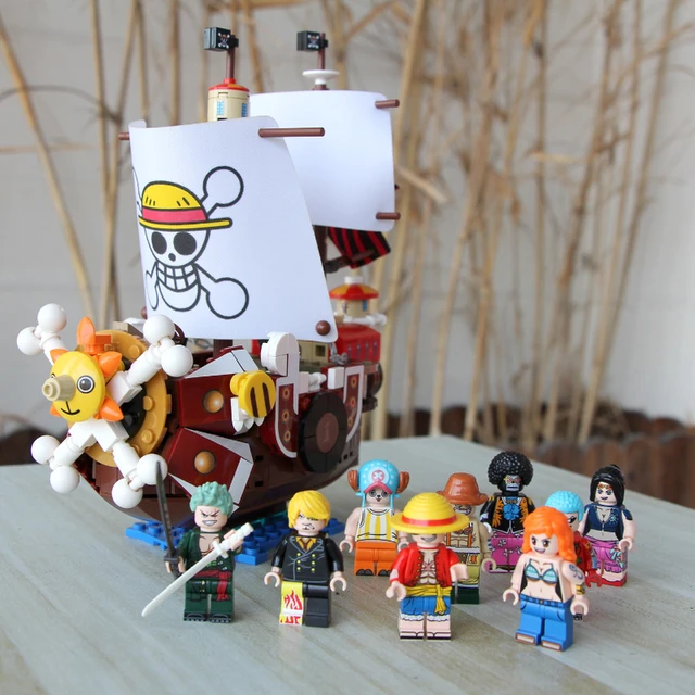 Anime One Piece Pirates Ship Thousand Sunny Boat Models Zoro/Luffy Boat Building  Blocks Toys for Kids Birthday 2023 - AliExpress