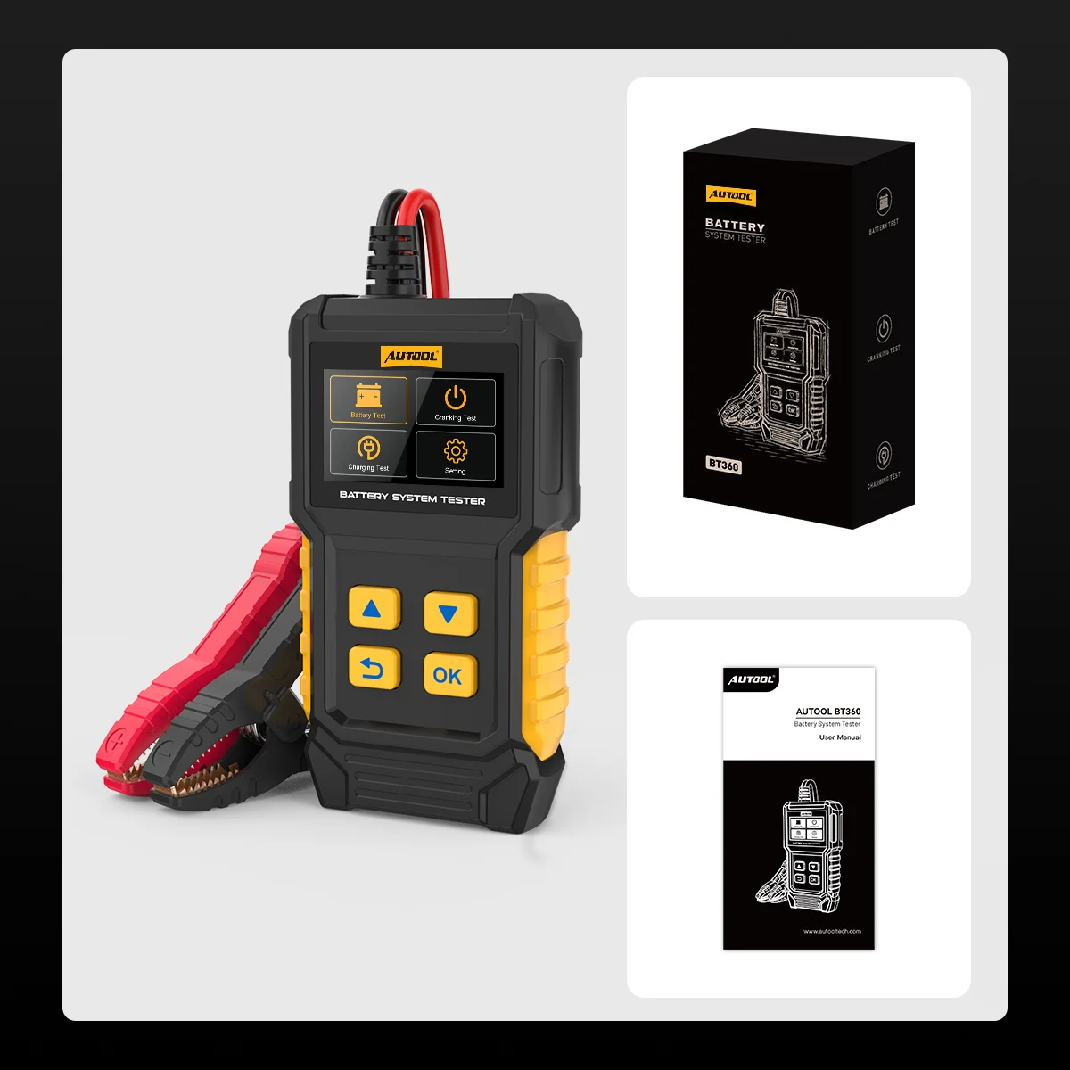 【新品】AUTOOL BT360 デジタル バッテリーチェッカー バッテリー診断器 AUTOOL BT360 8-29V 車バッテリーテスターデジタル自動車診断