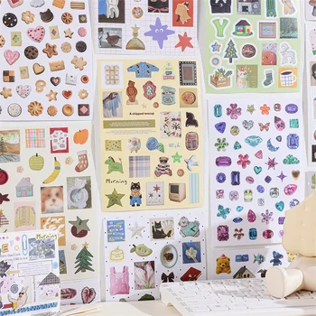 1300 Pezzi di Adesivi in Carta Carini, Stile Retrò Estetico, per Scrapbooking, Journaling, Decorazione Laptop, Fai da Te, Artigianato e Forniture per Planner