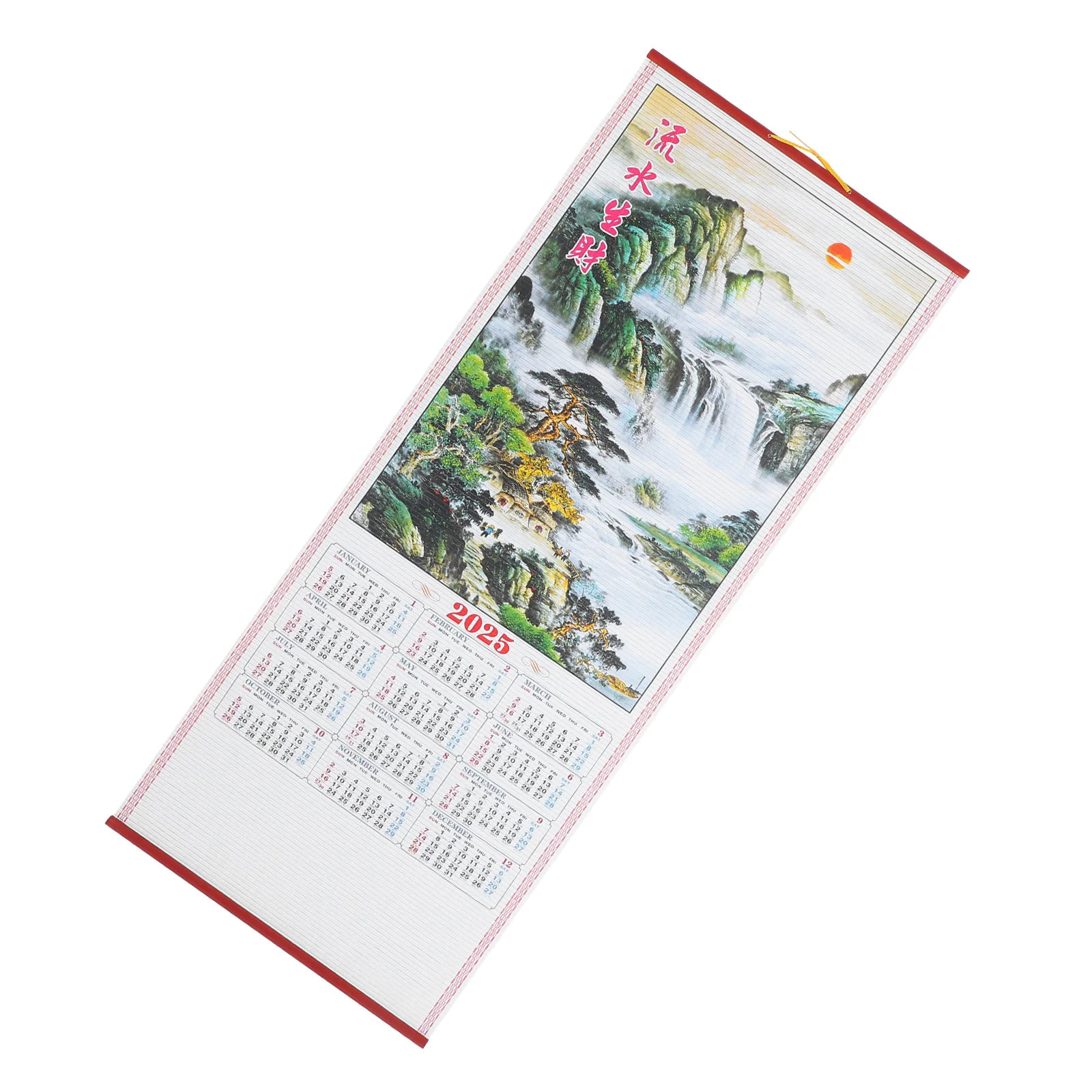 

Year of The Snake Hanging Scroll Calendar Room Daily Use Clear Printed Monthly Wall Paper
