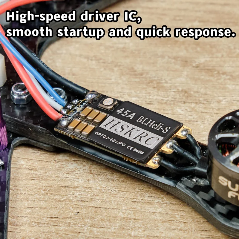HNYYZL 4 Unids 45A ESC 2-6S Sin Escobillas ESC Lipo BLHeli_S
