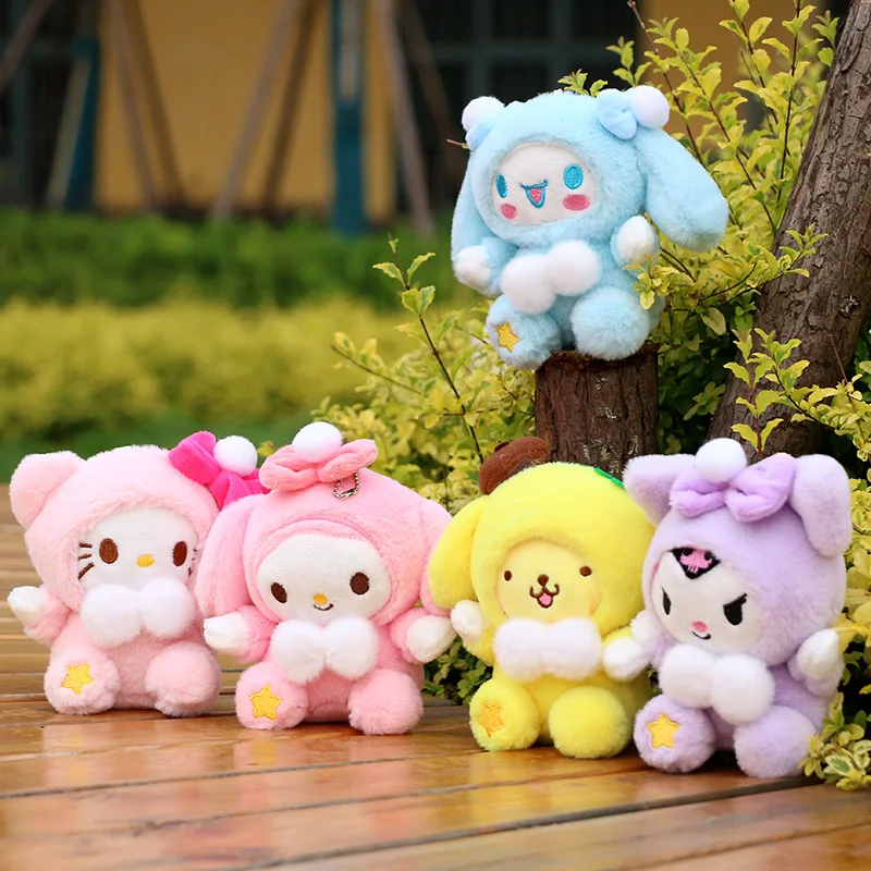 Plush Keychain Sanrio Hello Kitty My Melody Kuromi Cinnamoroll 14Cm