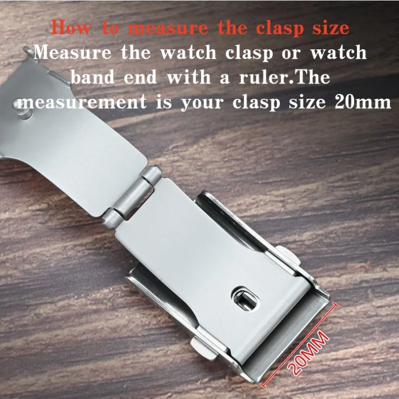 Premium Stainless Steel Folding Watch Clasp - Universal Strap Accessory