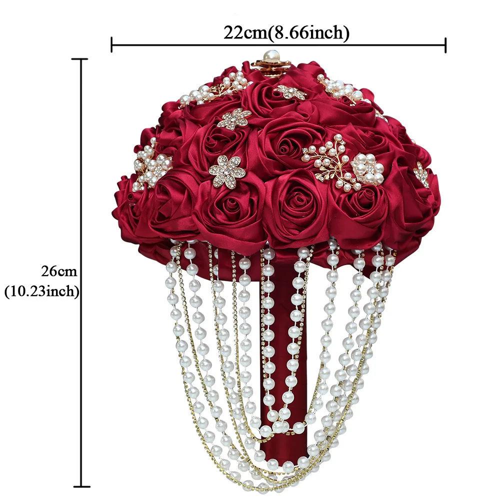 Kyunovia Best Quality Ivory Brooch Bouquet Wedding Bouquet de mariage Wedding Bouquets Pearl Flowers buque de noiva