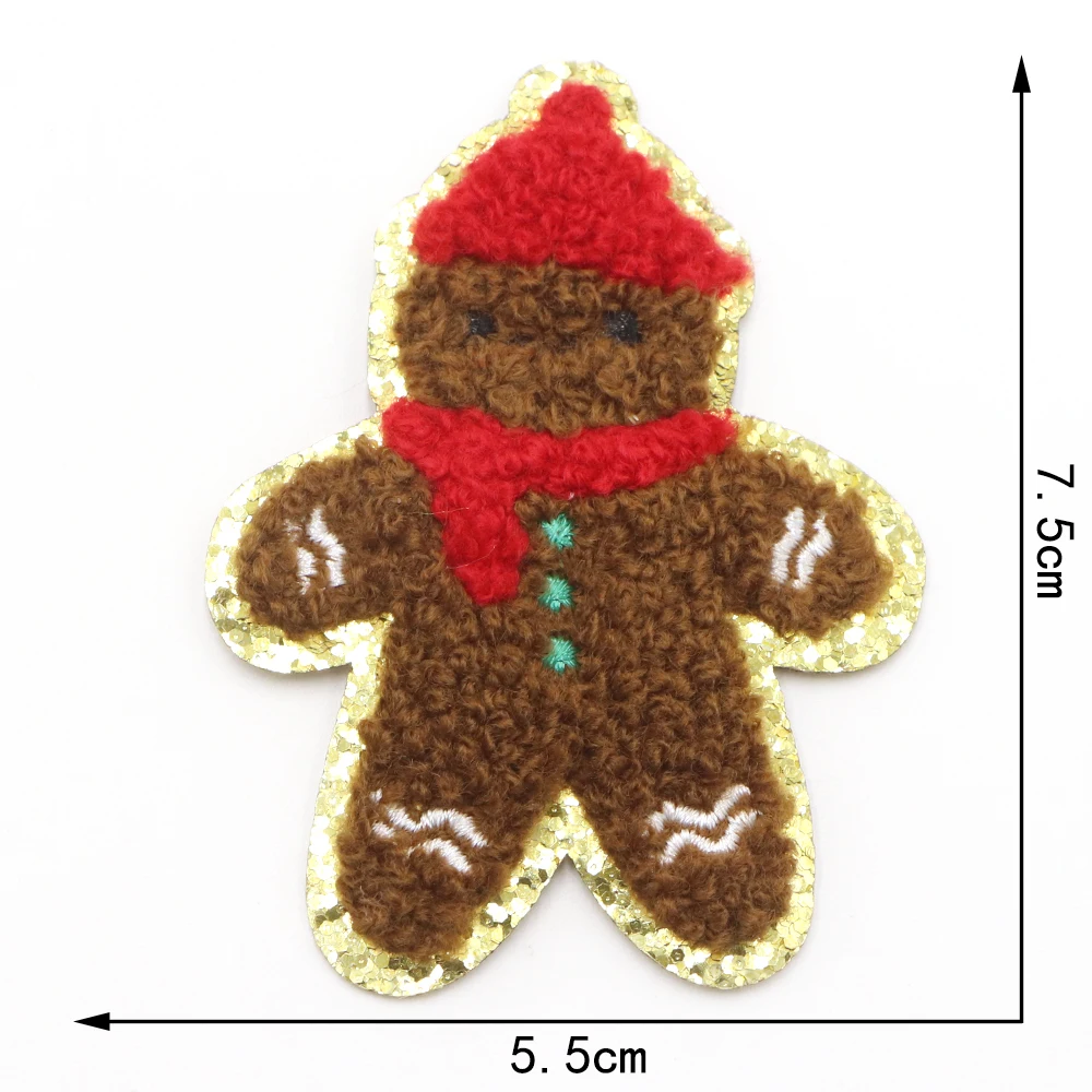 1pc Santa Claus Lebkuchen mann Stickerei Patch Eisen auf Patches für Kleidung Thermo kleber Patches auf Kleidung Bügeln Aufkleber – Detail 15