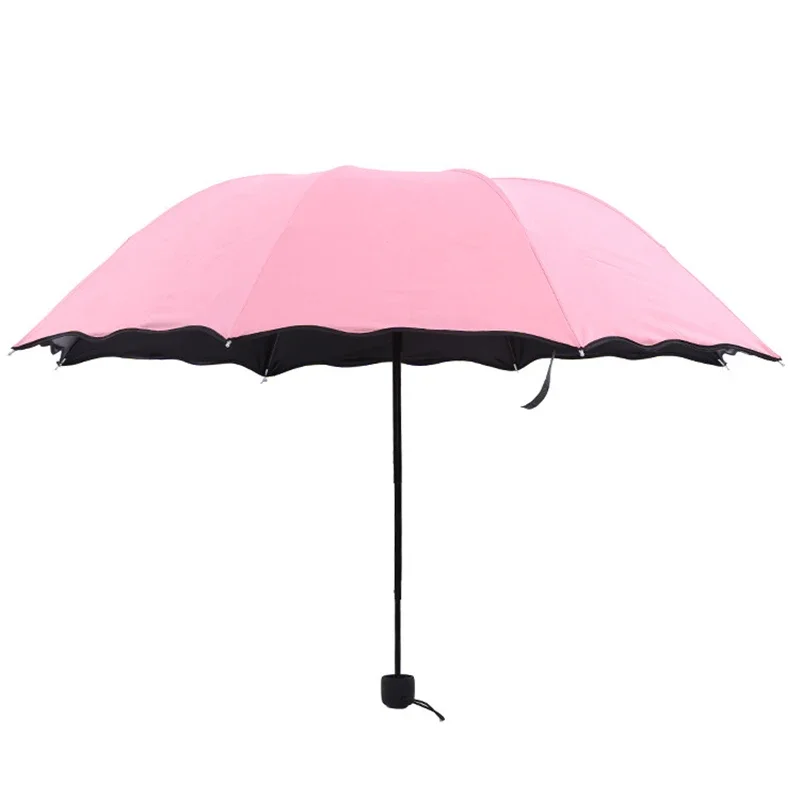 

Portable Three-fold Umbrella Meet Water Flowering Sunny and Rain Dual-use Anti-ultraviolet Sun Umbrella