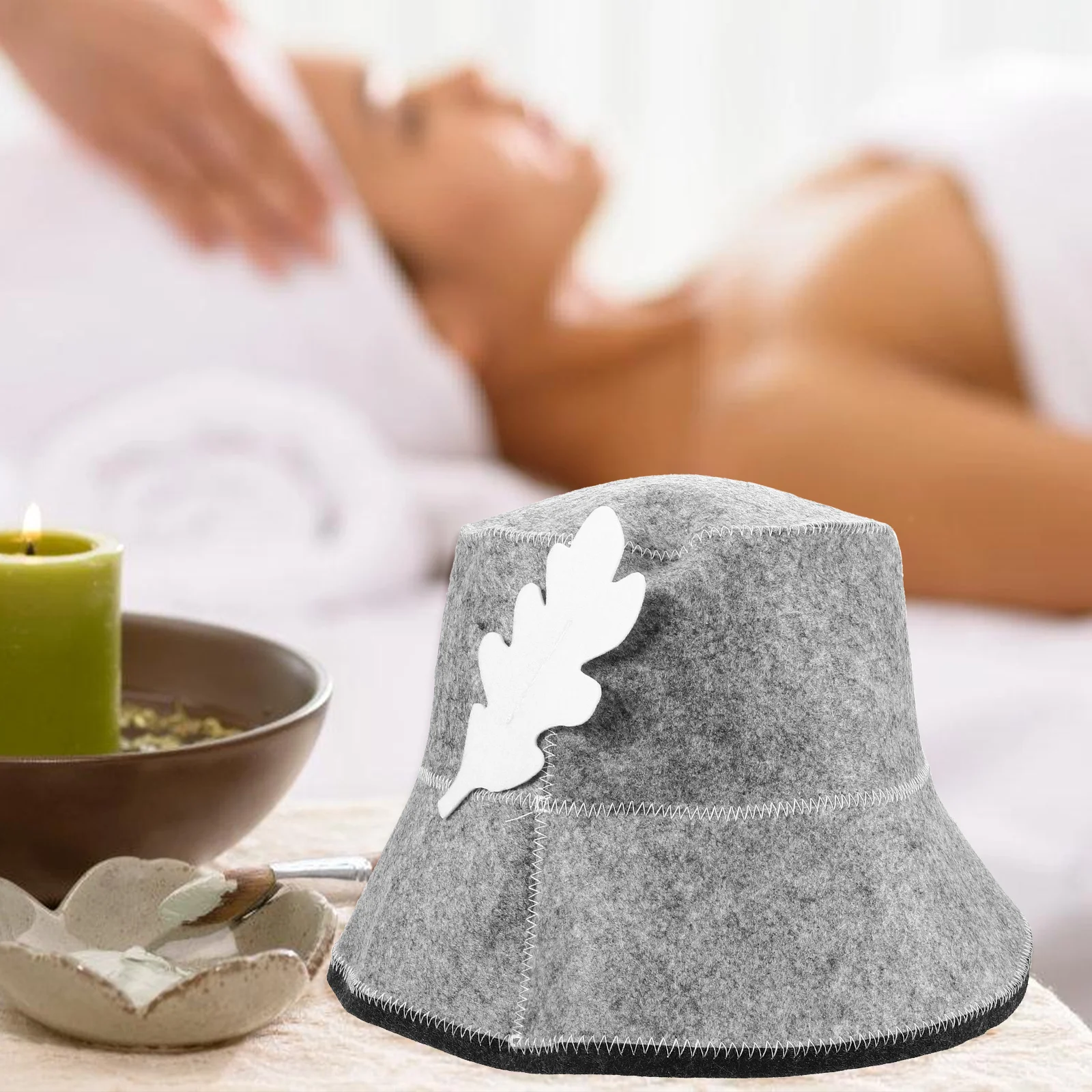 Sauna Hats Shower Cap Felt Bath Hat for Sauna Room and Bathroom