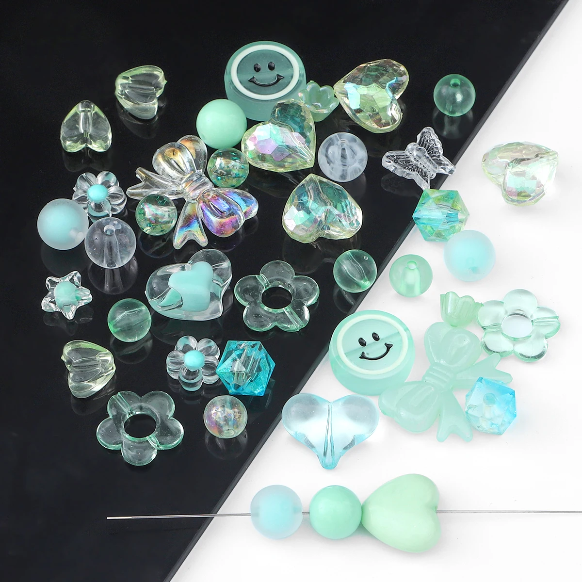 30 g Acrylperlen im Barockstil, bunt, gemischt, lose Perlen für DIY-Schmuckherstellung, Armband, Telefonkette, Zubehör – Detail 8