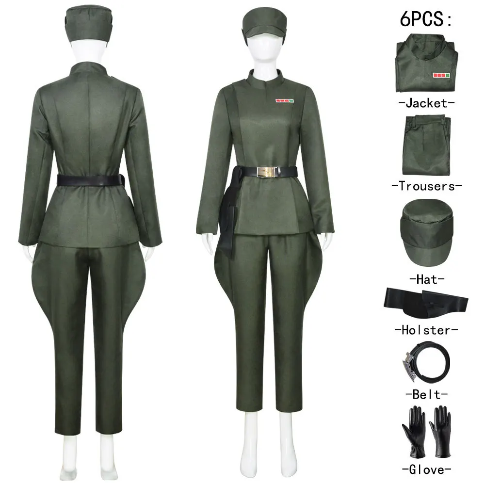 

Women Cosplay Costumes Movie Imperial Office Halloween Carnival Military Uniform Outfit with Hat Adult Women's Clothing