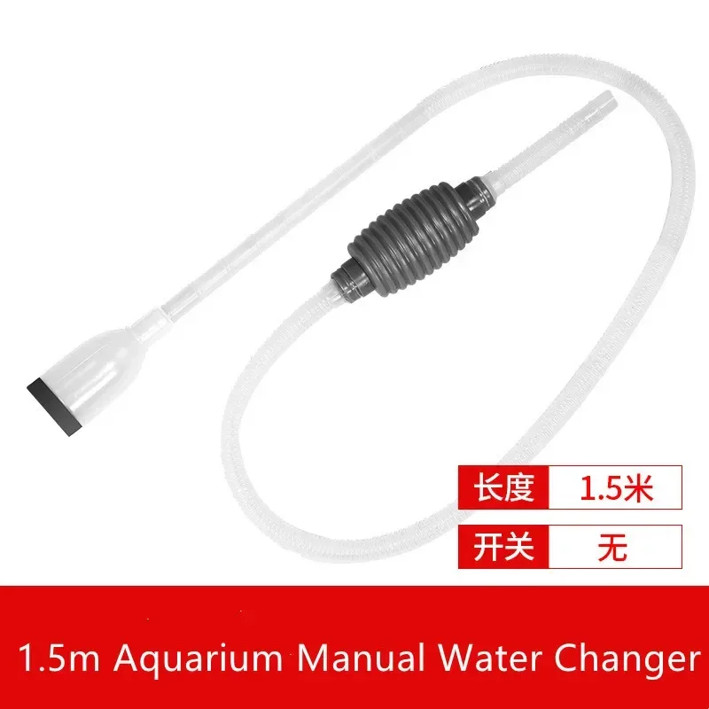 1,5 m/1,7 m/2,6 m Aquarium Manuelle Wasser Wechsler Aquarium Luftpumpe Reinigung Werkzeuge Handheld Aquarium reiniger Vakuum Siphon Pumpe – Detail 1