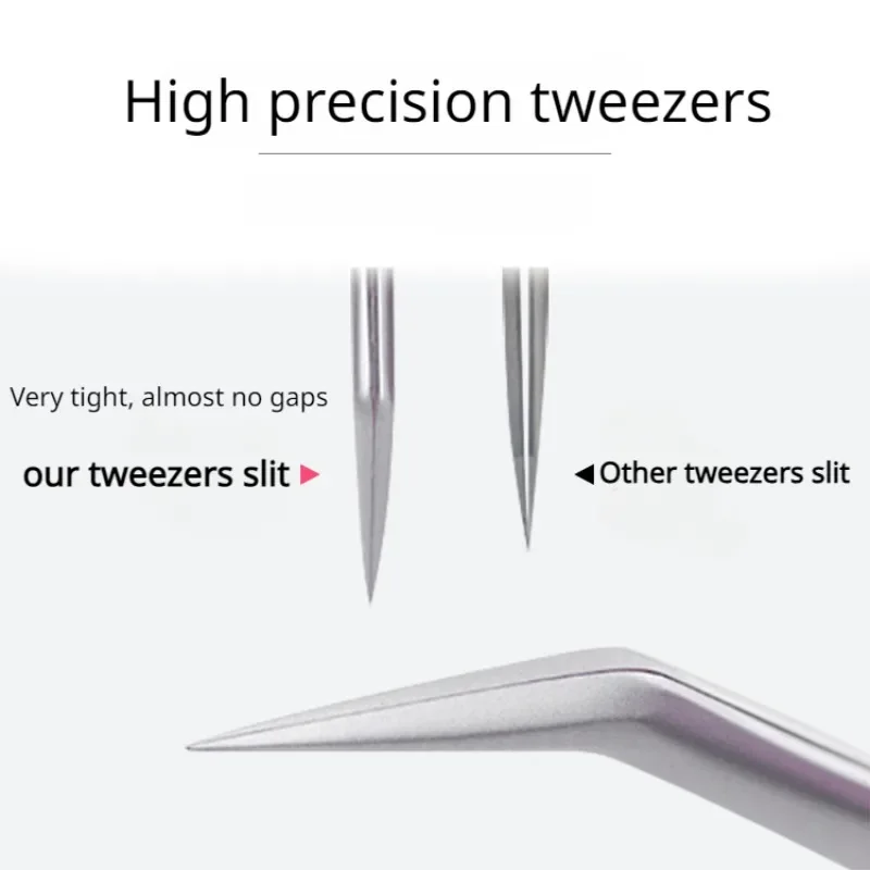 Eyelash Tweezers Stainless Steel Anti-Static Superhard Exquisite Precision Makeup Tools for Eyelash Extension