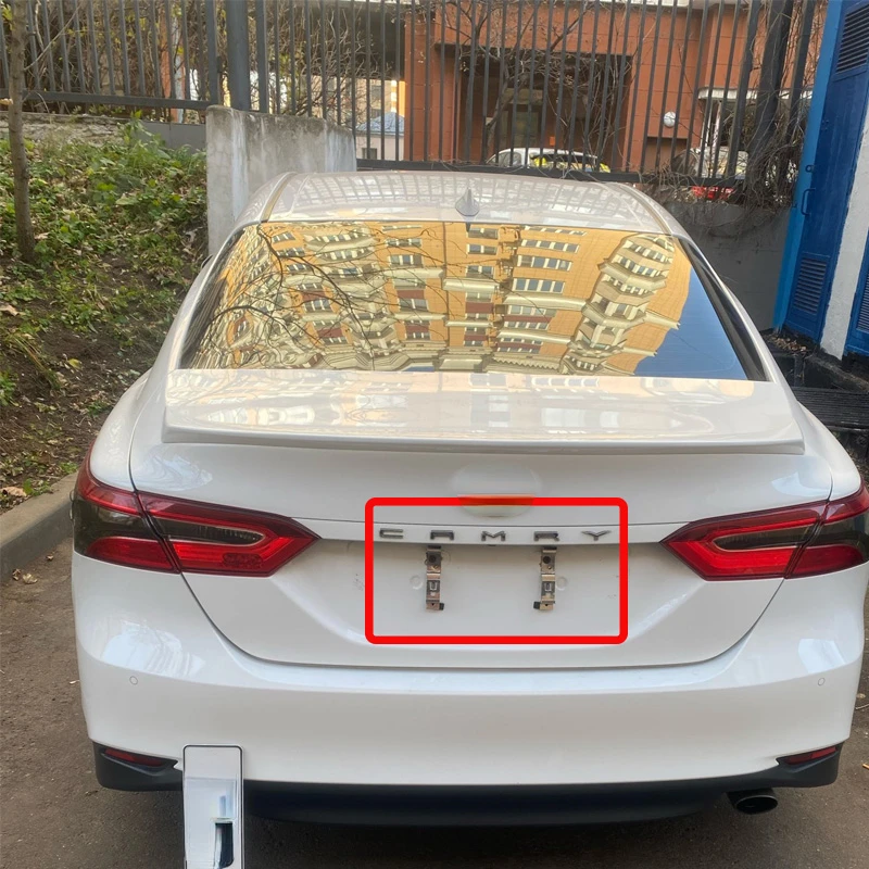 4PCS Car License Plate Frame Holder Trailer Number Stainless Steel Bracket Cars Frame Holder Clamps Trailer Number Plate Clips