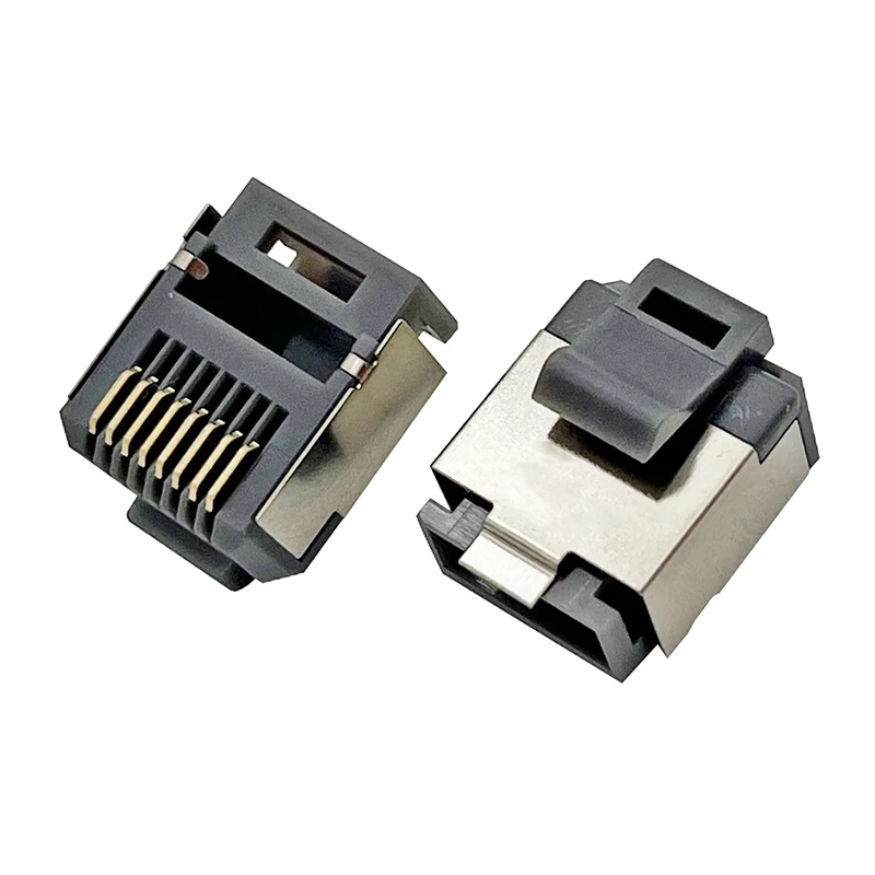 10PCS RJ45 8P8C 커넥터 짧은 본체 모듈러 플러그 네트워크 케이블용 특수 남성형 차폐 쉘 포함