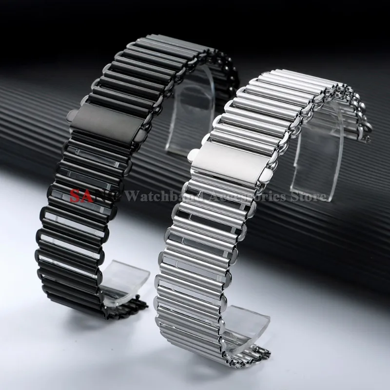 Vintage Stainless Steel Quick Release Watchband Bracelet - High Quality Universal Design