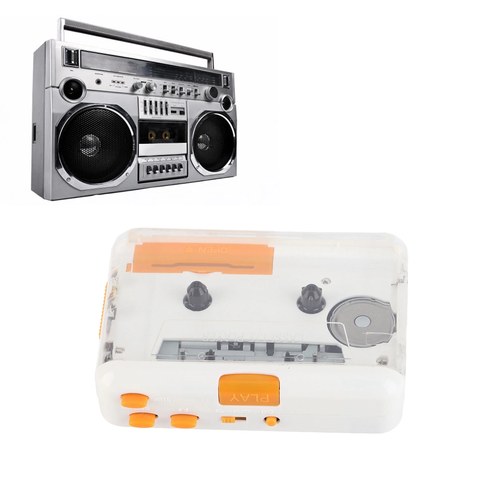 USB Cassette Converter Plug and Play Portable MP3 Music Tape Player with Earphone for PC