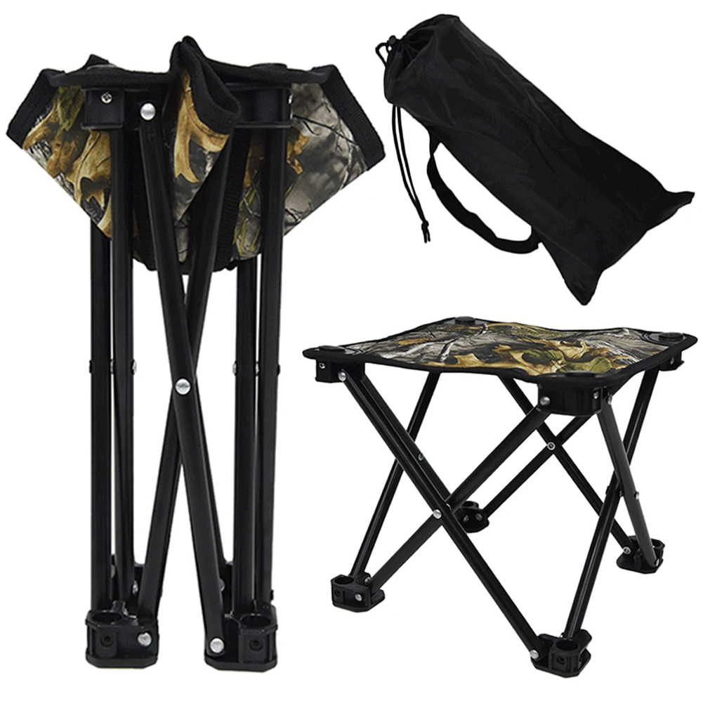 Mini Folding Camping Stool Portable Camping Stool Non Slip Collapsible Lightweight Small Chair for Fishing Hiking