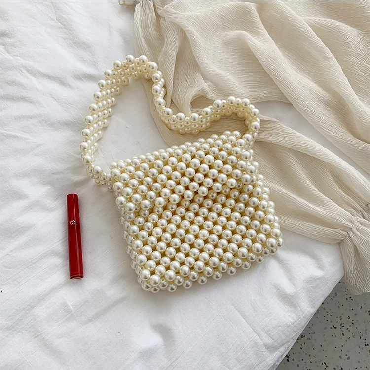 Mini Pearl Bag Handmade Vintage EVA Beaded Fashion Banquet Party Shoulder Bag Female 2019 Wedding Bags Luxury Women's Coin Purse coach wristlet