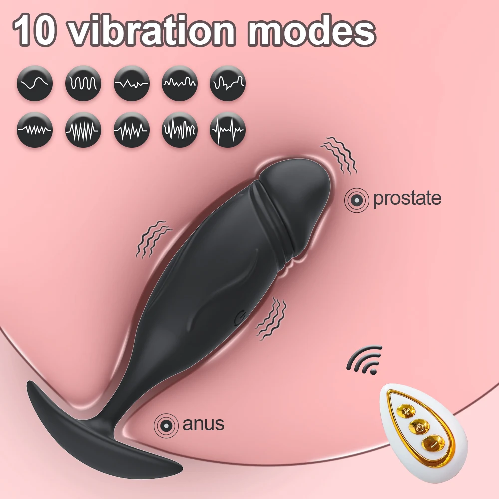 Anal Plug Vibrator For Men Women Butt Plug Prostate Massager Remote Control Adult Sex Toy