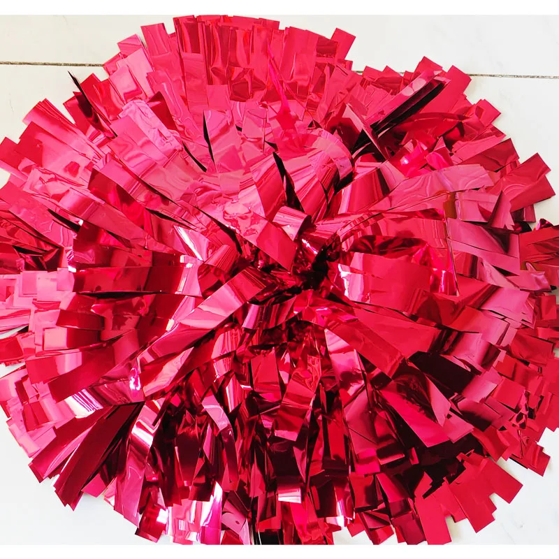 Metallic Cheerleader Pom Pom Pom, 1 Pc, 4 ", 6", 8"