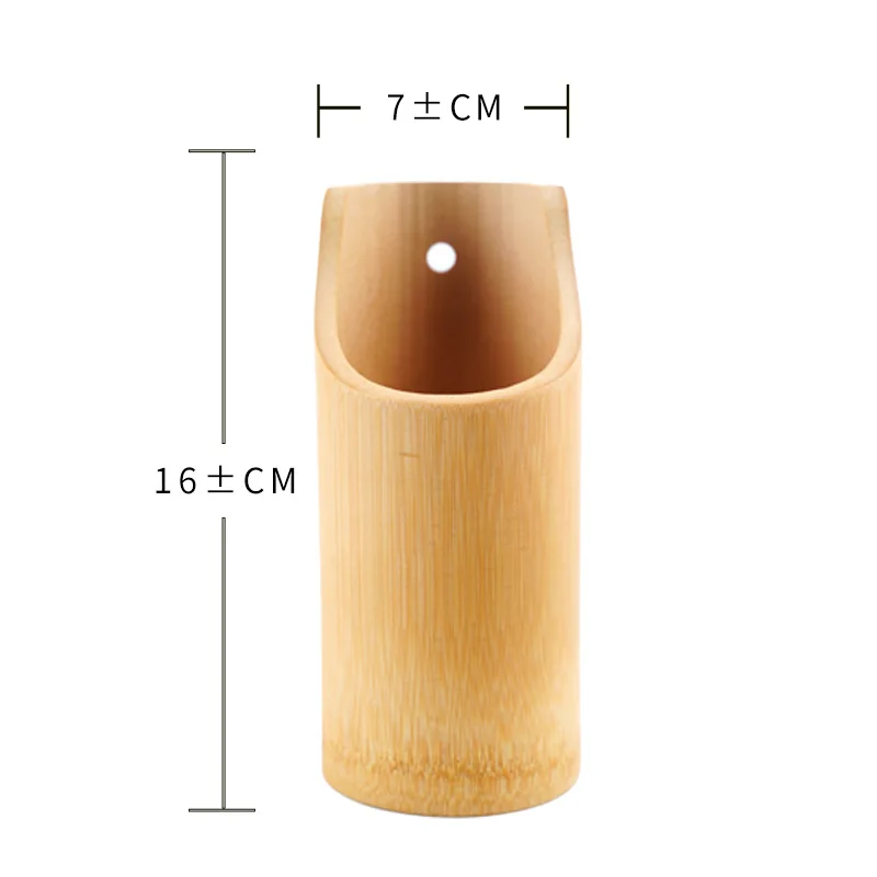 Bamboo Chopsticks Tube Spoon Rest Fork Spatula Drain Tableware Box Round Nature Wood Kitchen Organizer Rack Storage 3
