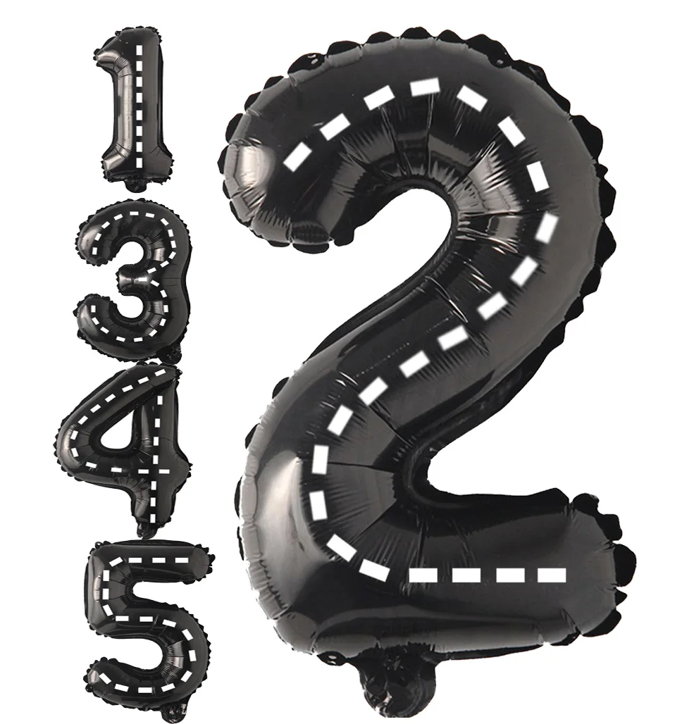 

Race Car Two Fast Number Birthday Party Decorations 32 Inch Big Foil Black Balloon Kids Racing Car Theme Supplies 1 2 3 4 5 6 7