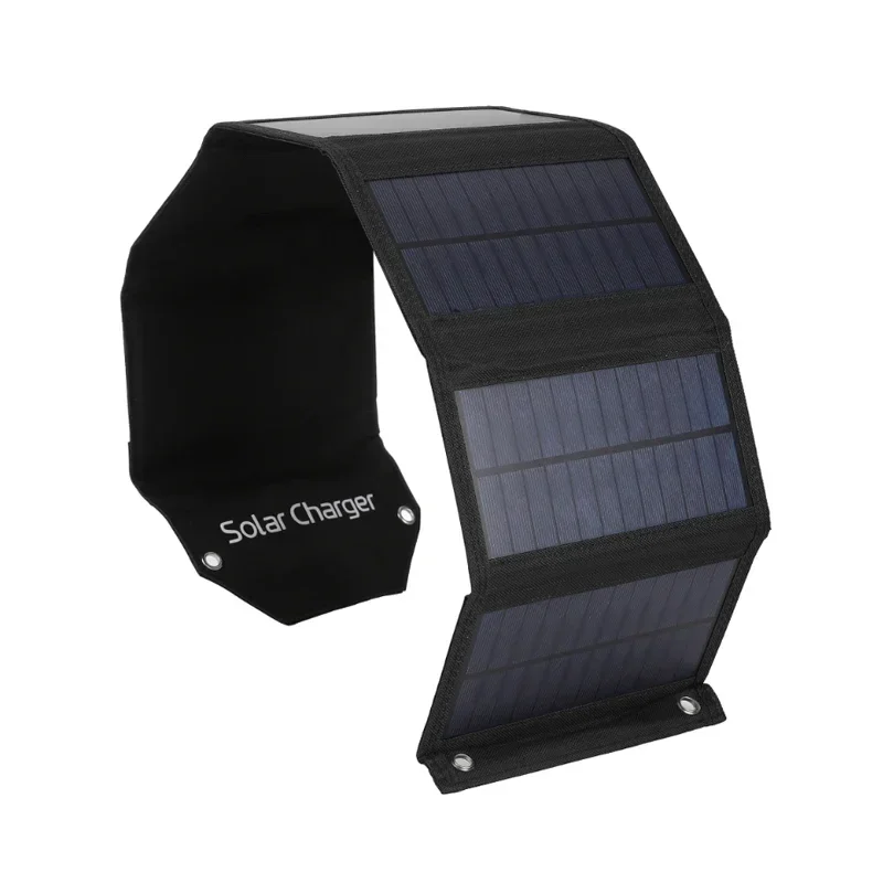 Folding Solar Panel 60W/80W/100W USB 5V Solar Charger Portable Solar Battery Power Bank for Outdoor Camping Hiking + Cable
