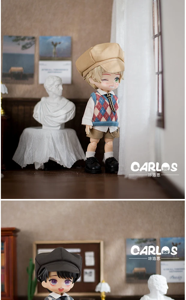 Ob11 Doll British Style Vest Set Doll School Uniform Doll Peaked Cap Accessories For Ymy, Nendoroids P9, 1/12 Bjd, Gsc, Molly