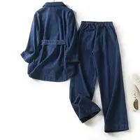Maxdutti British High Street Vintage Washed Denim Casual Sets Jacket Coat Pocket High Waist Loose Harem Jeans Women 1