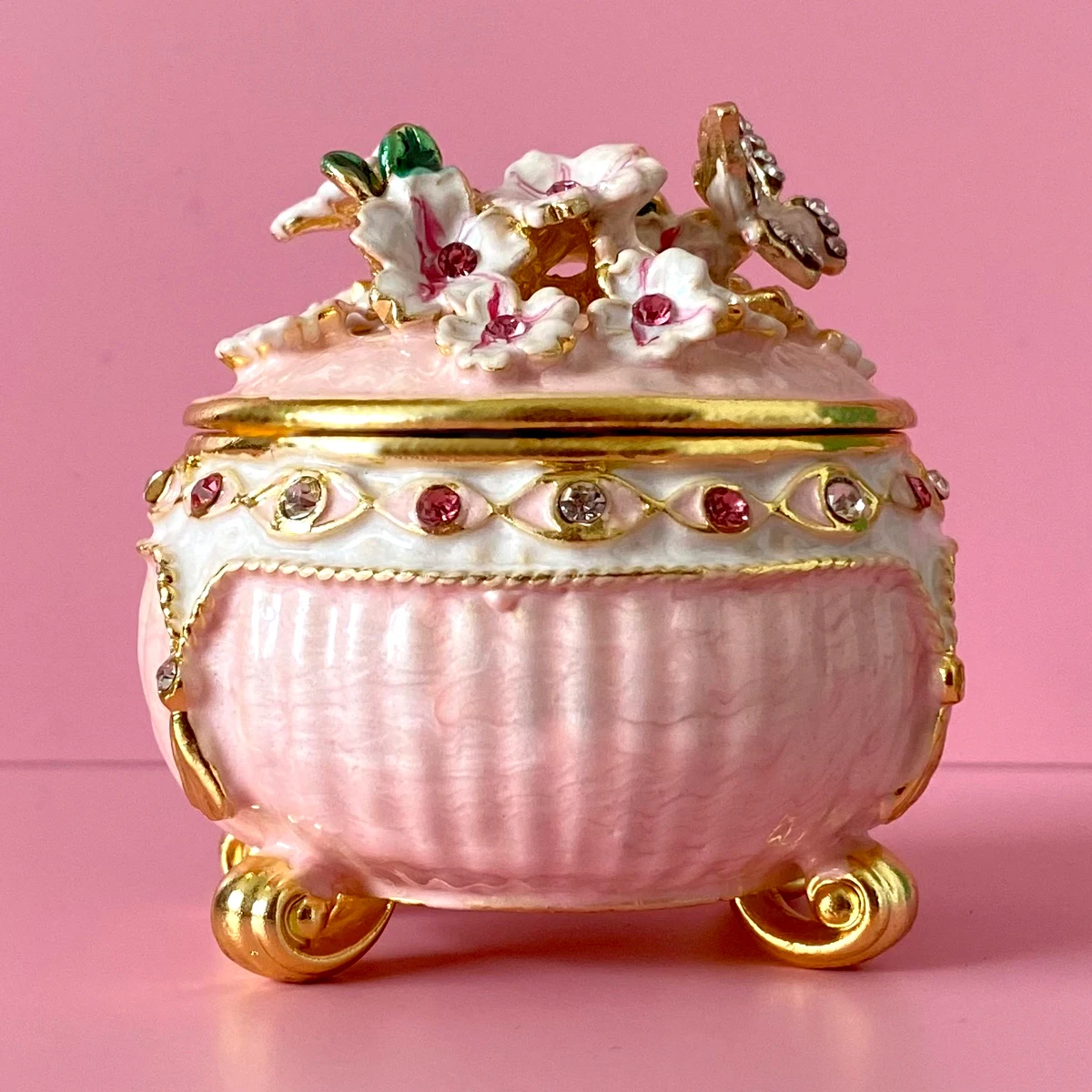 12 Styles Jewelry Trinket Box Hinged Metal Enameled Figurines Hand Painted Storage Case Wedding Ring Holder Home Dresser Decor