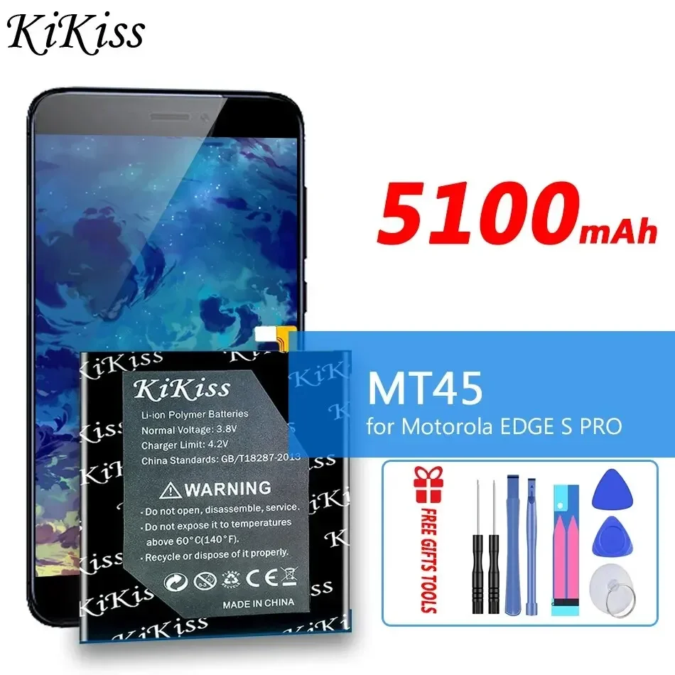 

KiKiss Battery MT45 5100mAh for Motorola Moto EDGE S Pro SPro XT2153-1 Repalcement Bateria