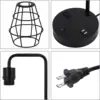 Edison 2-piece bedside table reading desk lamp with dual USB charging ports and sockets 3