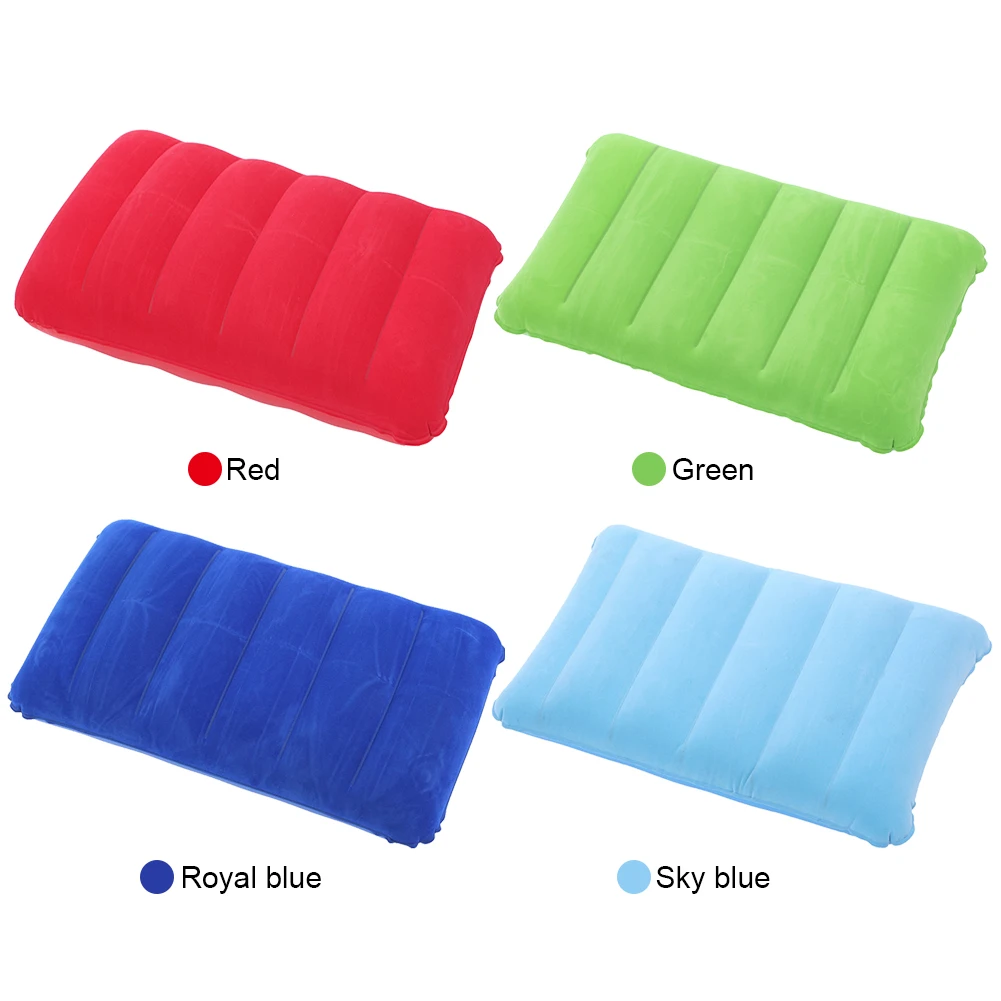 47x30cm Inflatable Air Pillow Foldable Comfortable Camping Cushion Pillow Ergonomic for Neck & Lumbar Support