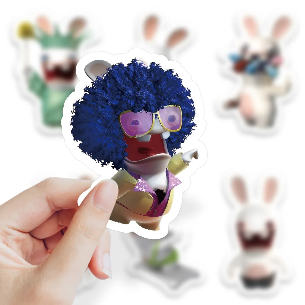 Rabbids Invasion Cartoon Stickers 10/30/50/104PCS Animation Decals Diary Scrapbook Luggage Laptop Phone Car Bike Skateboard Toy cartoon stickers decorative stickers animal stickers car sticker decal cartoon animal stickers