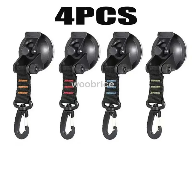 Portable Heavy Duty Suction Cup Clothes Rack with Hooks