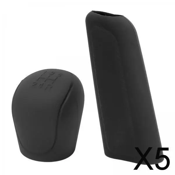 

5X Automotive Gear Knob Cover Protective for Ford Focus Replacement Black