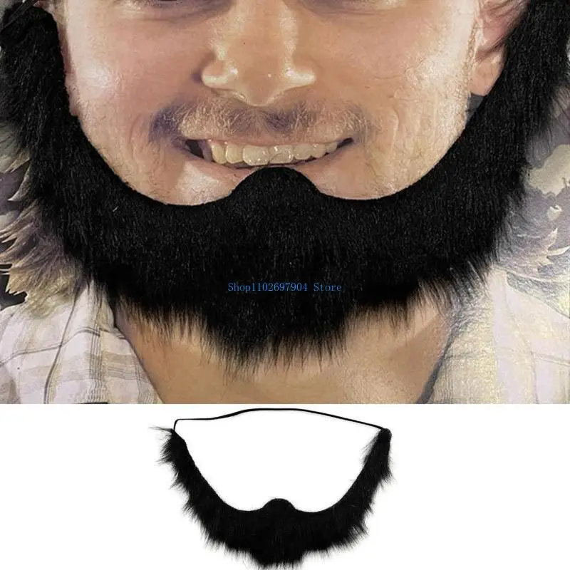 N7yf falsche Schnurrbart falsche Bärte alte Mann Bart Falsch Kostüm Halloween Bart Künstliche Bart Party Accessoires – Detail 9