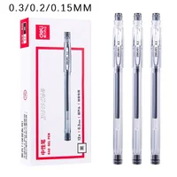 3 pcs/lot 0.3mm Fine Gel Pens Chinese Elegant Black Finance Needle Pens For Writing Office School Supplies Kawaii Stationery Pen 1