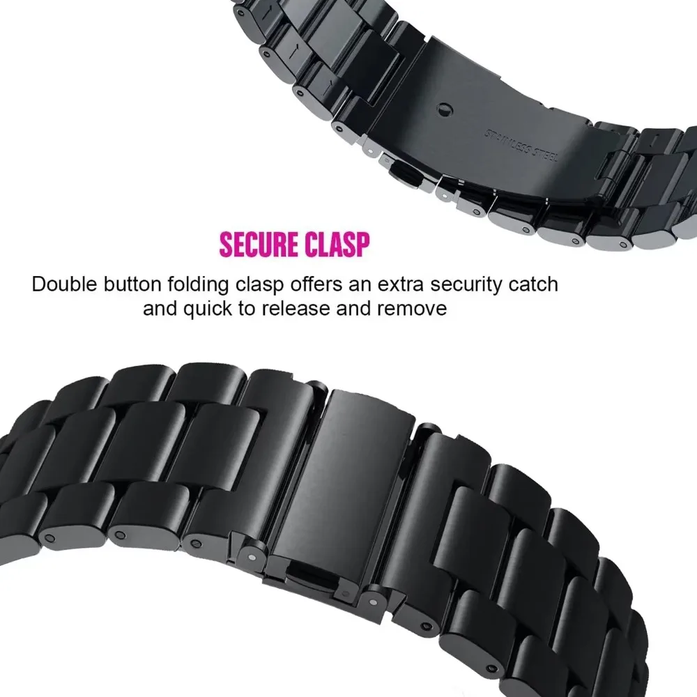 Luxury Metal Quick Fit Strap, 26/22/20mm, Premium Bracelet Band