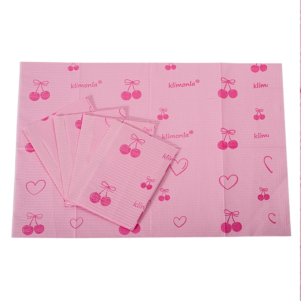 20/50/125 Stück Klimonla Rosa Einweg-Nageltischmatten mit zufälligem Muster, ideal für Maniküre und Nagelkunstschutz – Detail 14