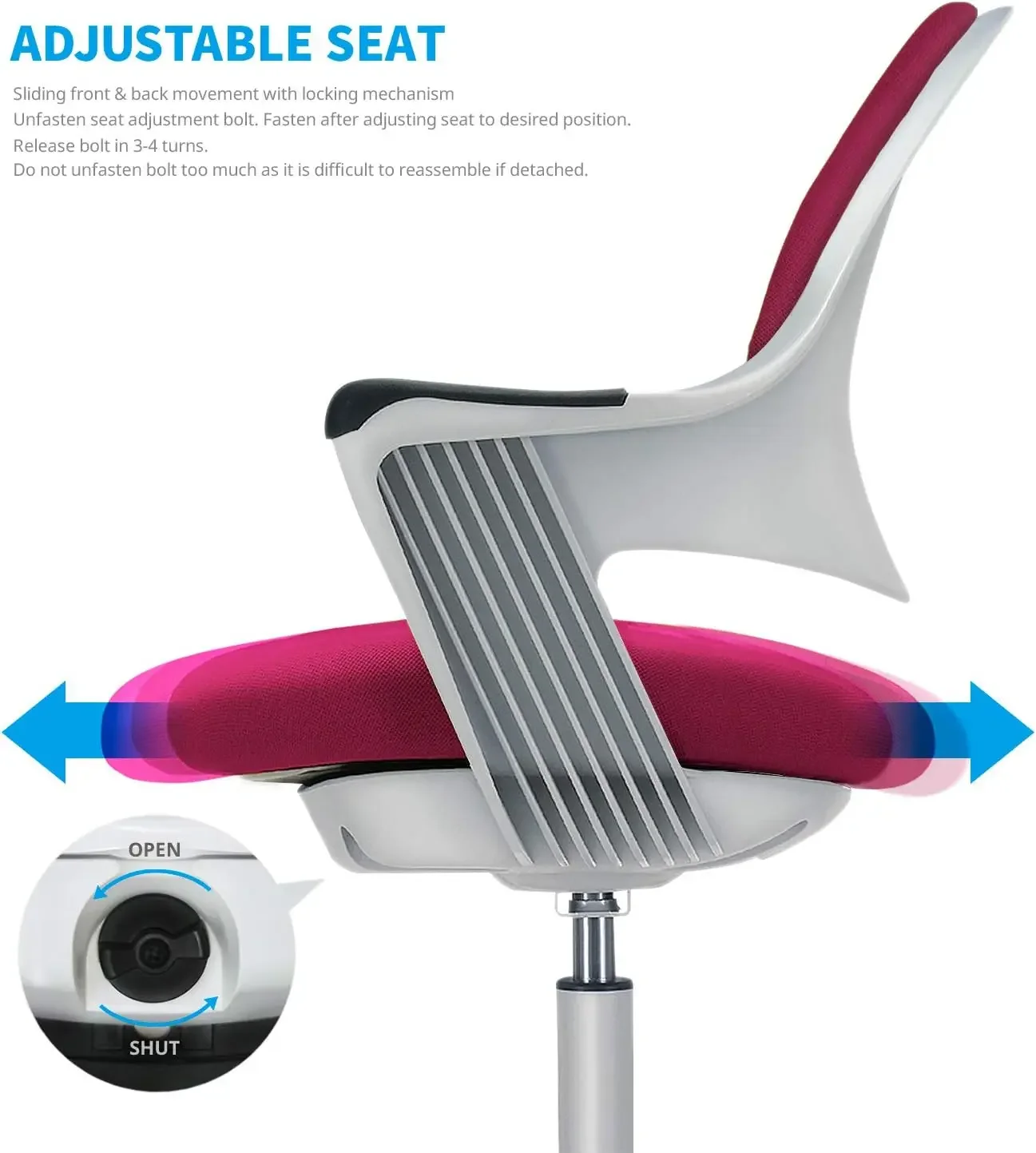 NEW-Kids Desk Chair, Ergonomic Design Desk Chair with Footrest, Height Adjustable Seat, Comfy Comfortable Cushion Computer Task