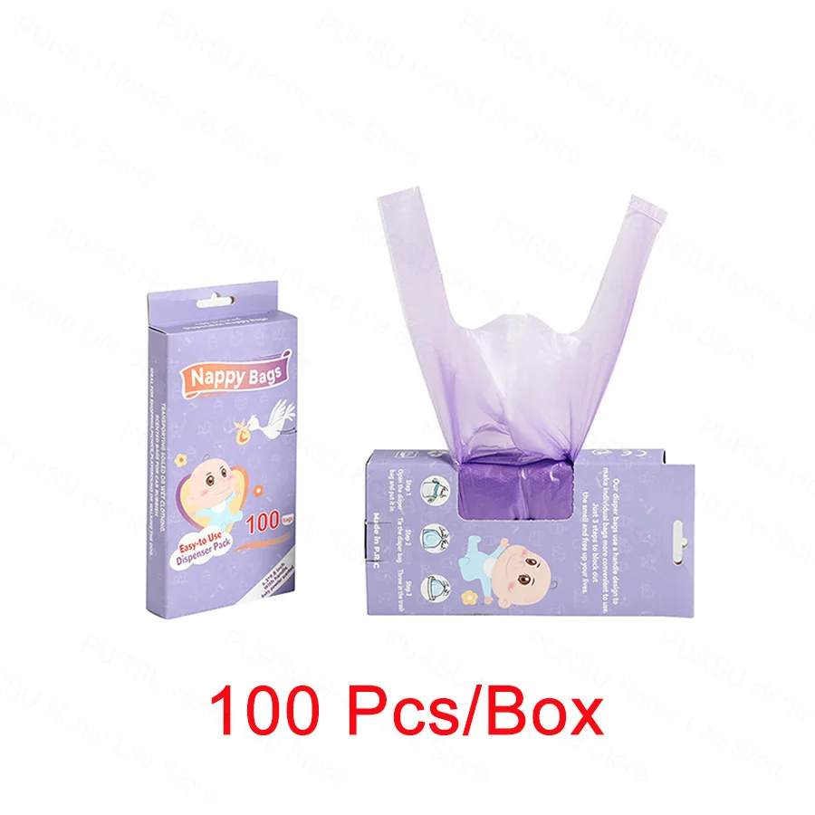 Bolsa de basura portátil, bolsas de pañales desechables, bolsas de higiene perfumadas para eliminación de pañales o productos femeninos o sacos de basura para mascotas