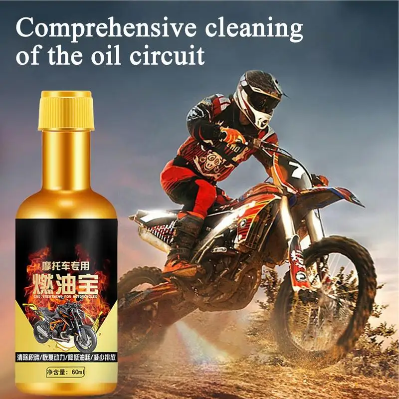 Motorcycle Engine Oil Additive 60ml Engine Flush Cleaner Petrol Saving Treasure Carbon Remover Agent Flush Cleaner For