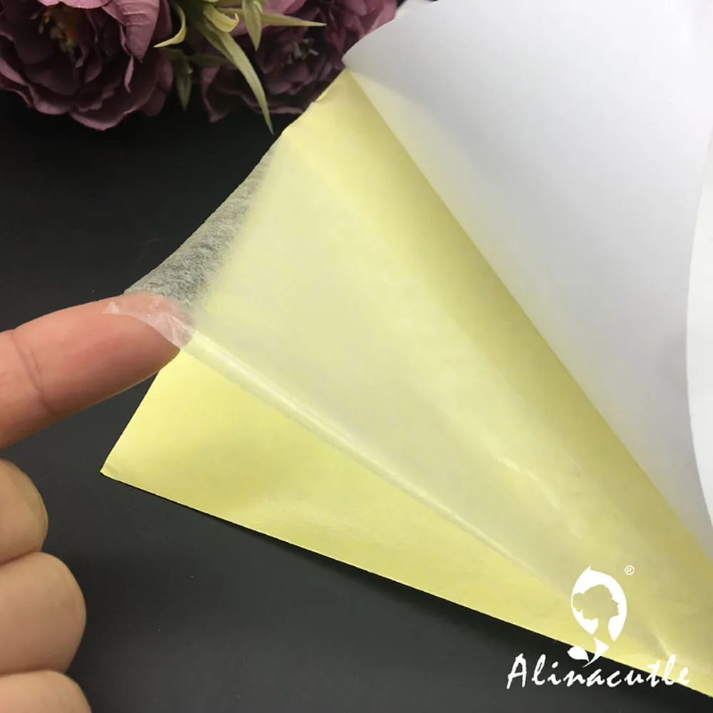 A4 X10 Blätter Doppelseitiges Klebeband Transparent Stark Klebend Transparentes Verpackungspapier für Bastelarbeiten Handgemachte Karten Hardcover Fotoalbum – Detail 1